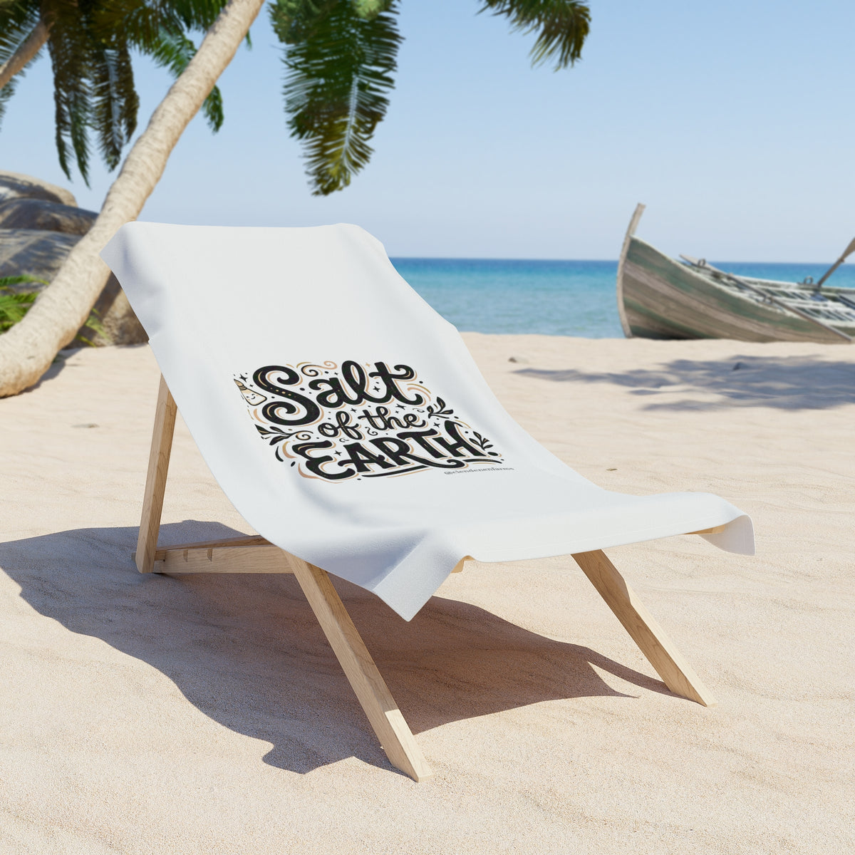 Beach Towel — "Salt of the Earth" Script Graphic