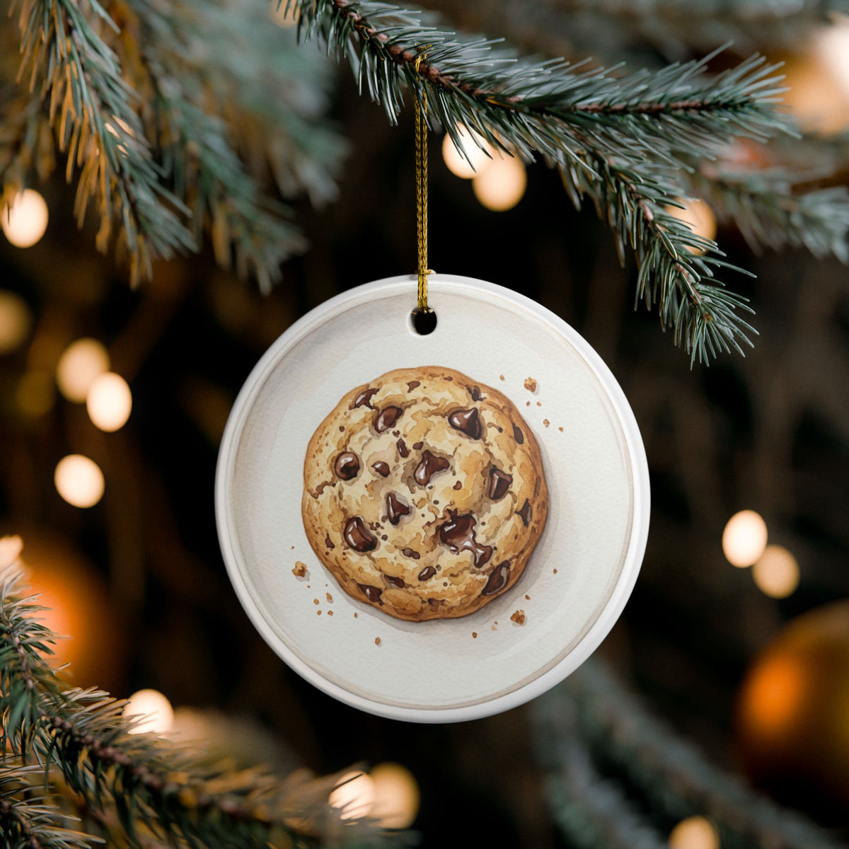 Chocolate Chip Cookie Ornament
