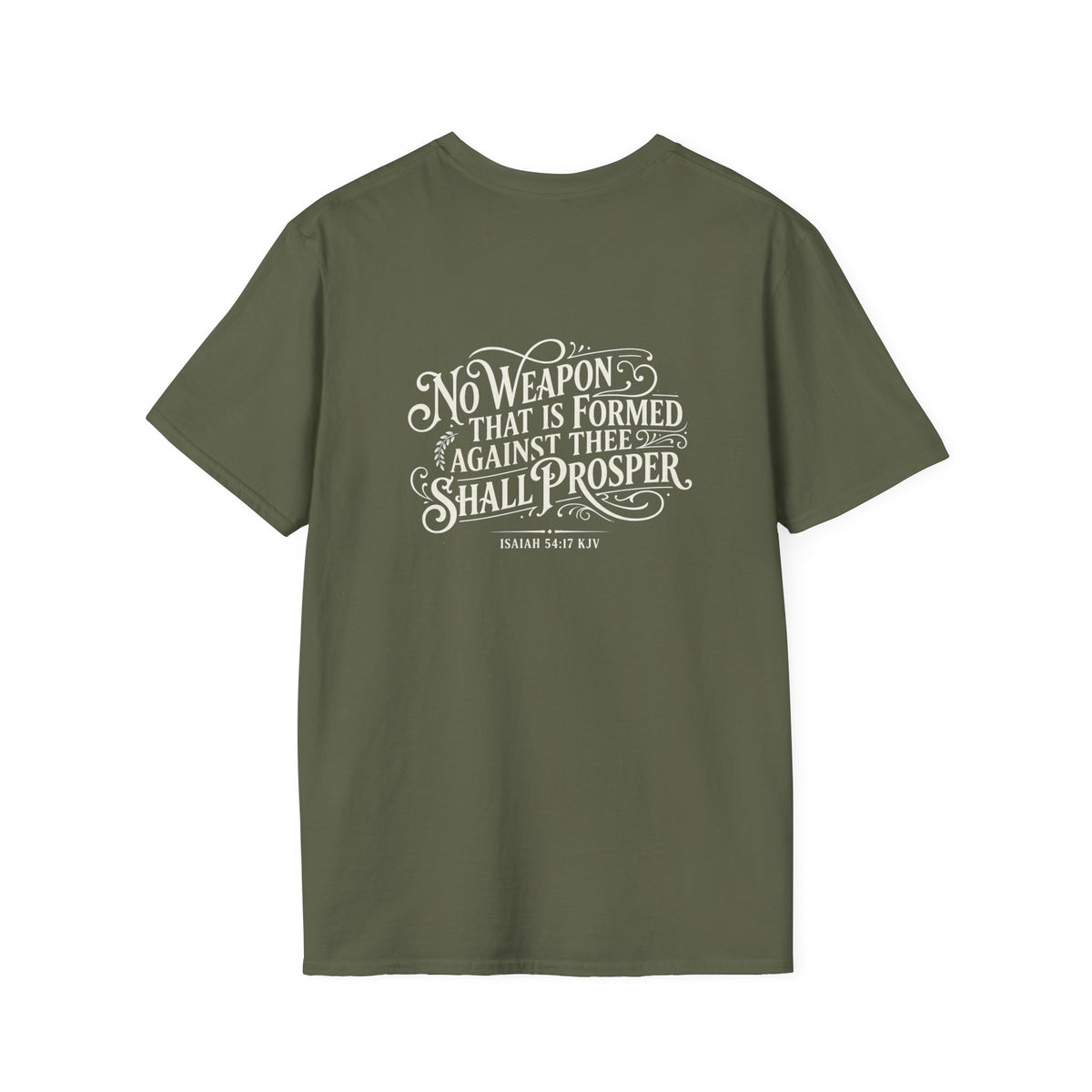Crusader Faith Verse T‑Shirt Isaiah 54:17