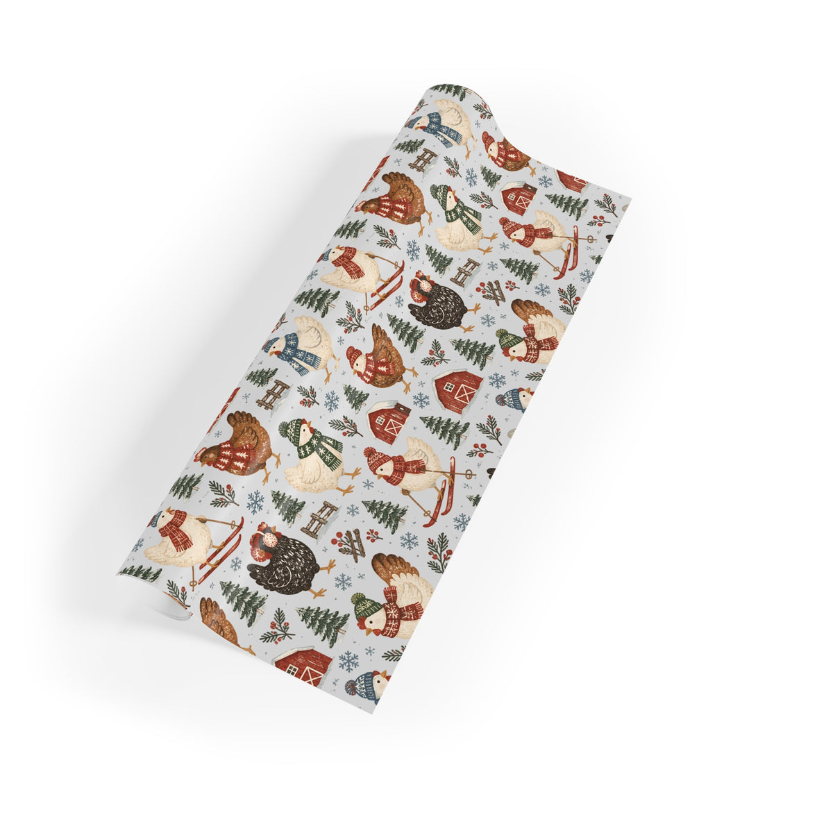 Light Winter Chickens Gift Wrapping Paper