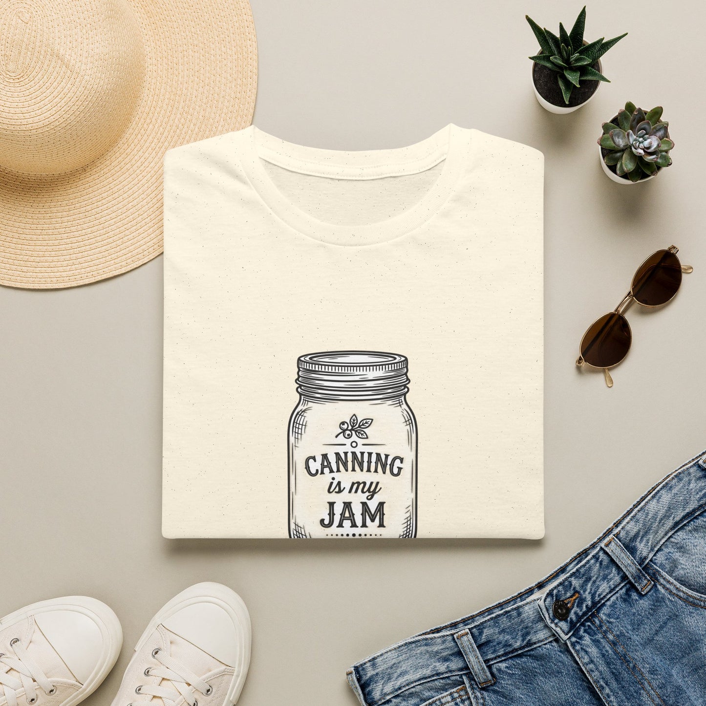 Canning Is My Jam T‑Shirt — Vintage Mason Jar Graphic Tee for Canning Lovers
