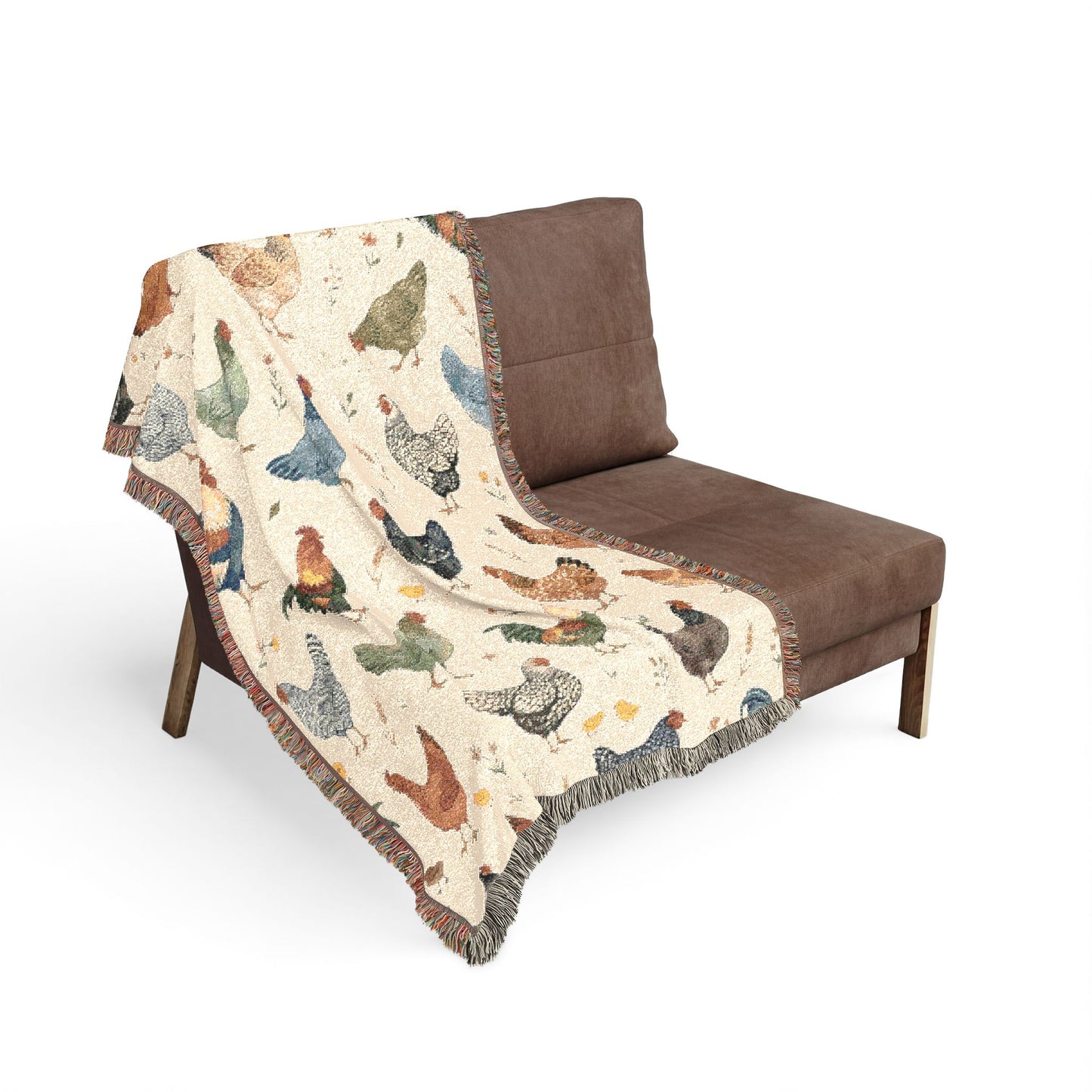Woven Chicken Pattern Blanket