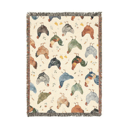 Woven Chicken Pattern Blanket