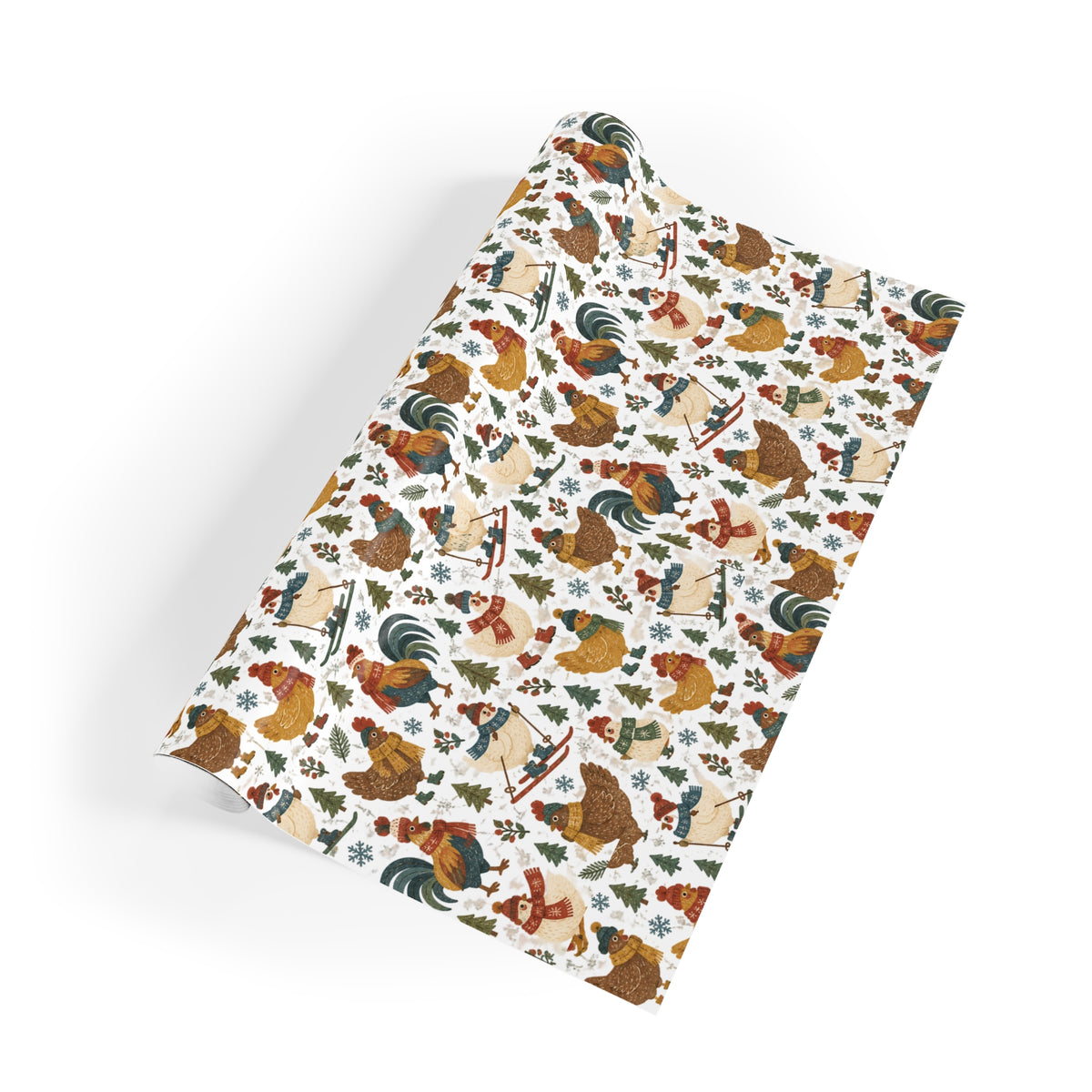 Winter Chickens Gift Wrapping Paper