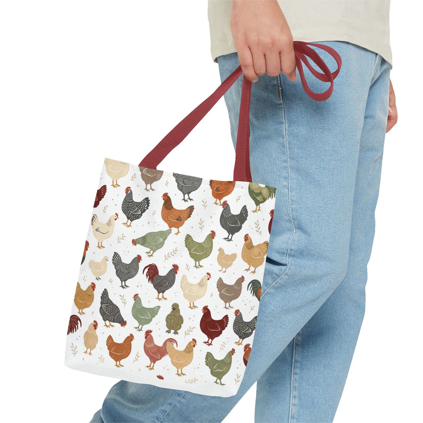 Fun Chicken Pattern Tote Bag