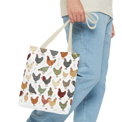 Fun Chicken Pattern Tote Bag