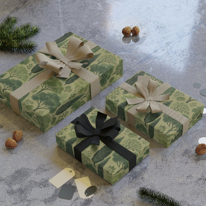 Botanical Forest Pattern Gift Wrapping Paper Roll