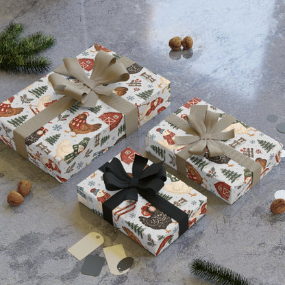 Light Winter Chickens Gift Wrapping Paper