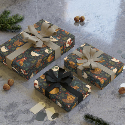 Winter Chickens Gift Wrapping Paper