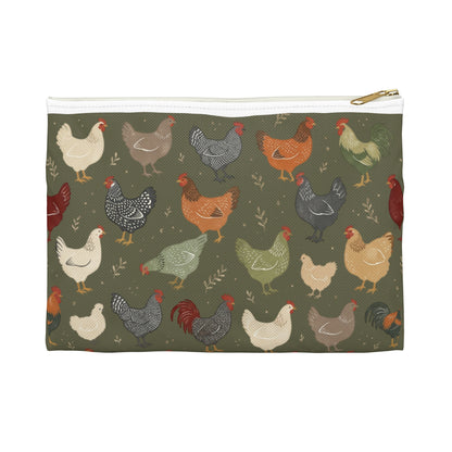 Chicken Autumn Accessory Pouch