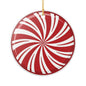 Peppermint Swirl Ceramic Ornament