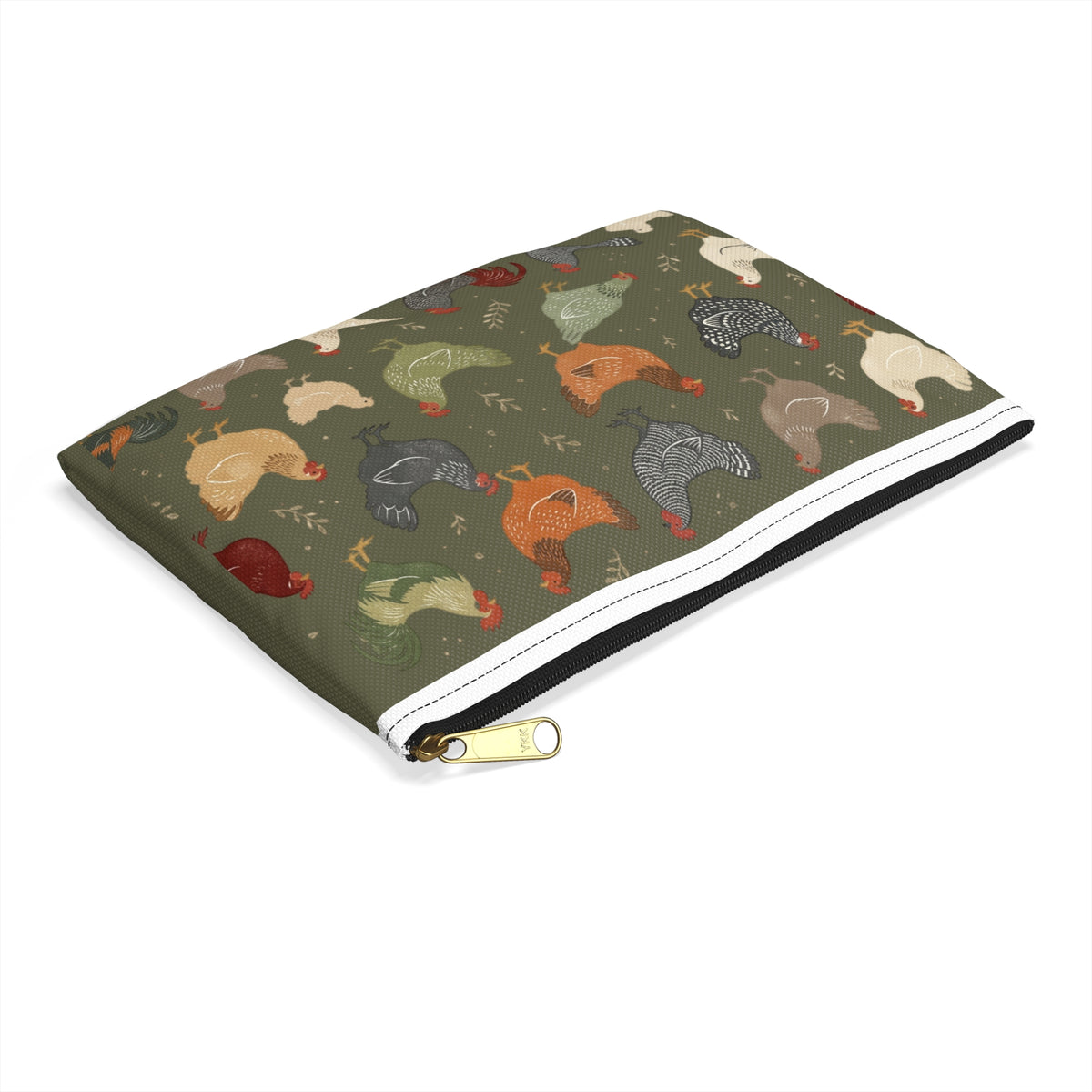Chicken Autumn Accessory Pouch