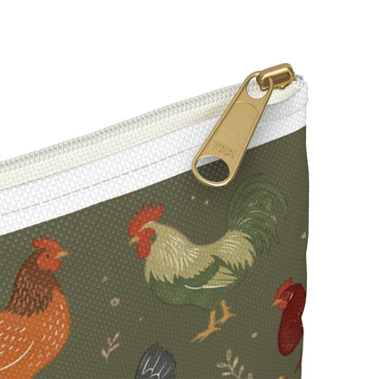 Chicken Autumn Accessory Pouch