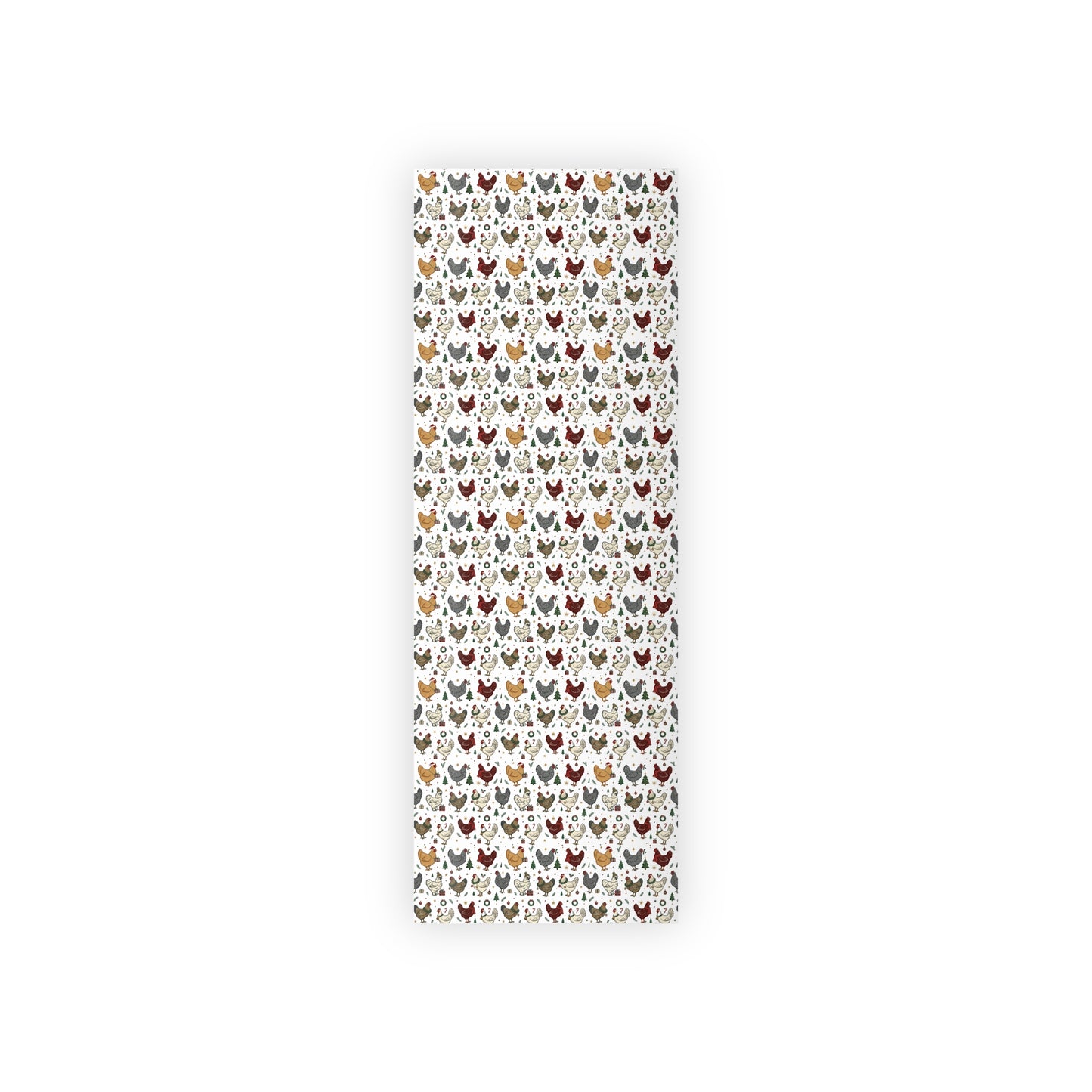 Holiday Chicken Wrapping Paper Roll — Festive Farmhouse Hen Print Gift Wrap