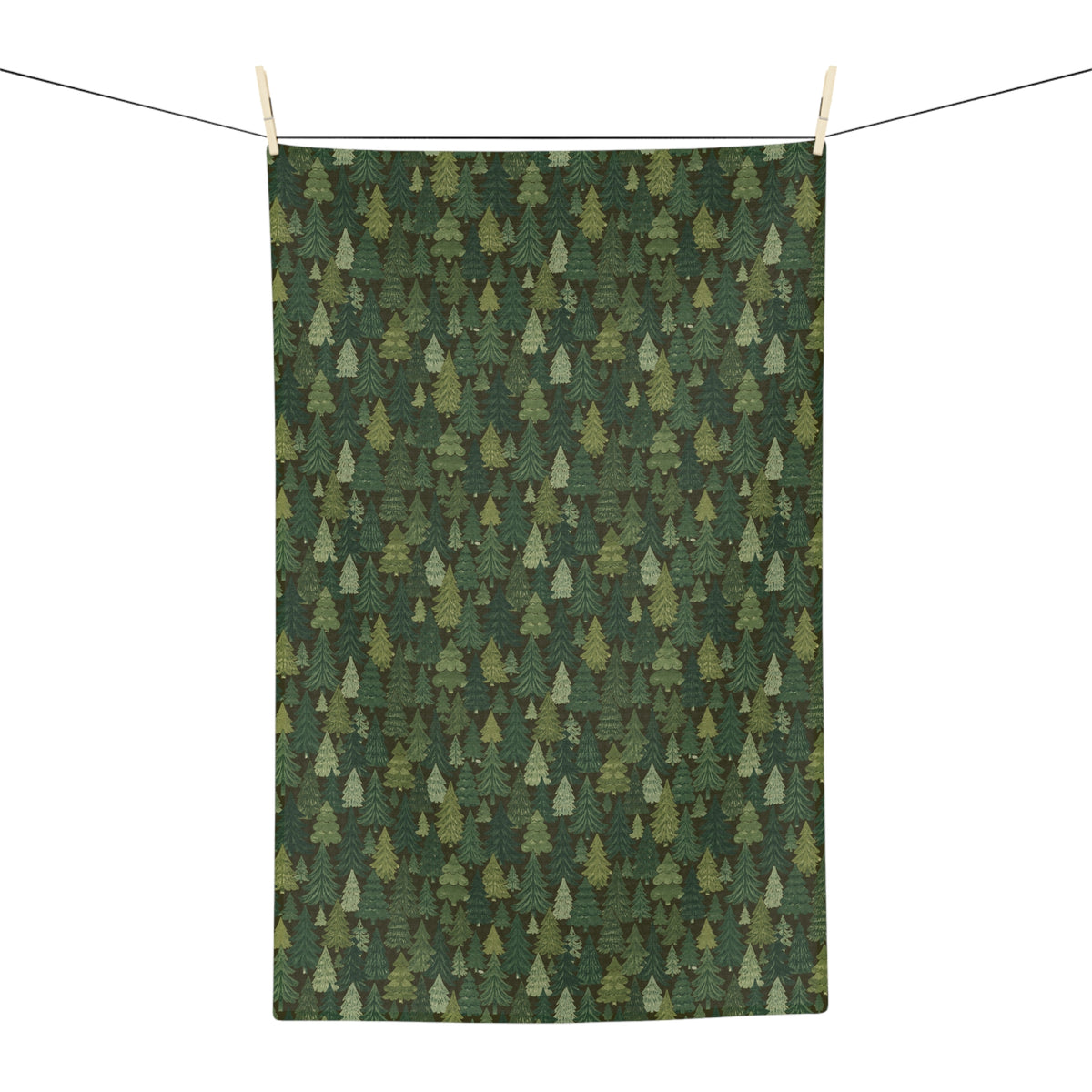 Evergreen Forest Pattern Microfiber Tea Towel