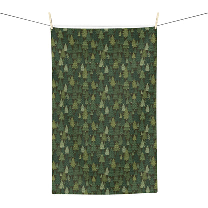 Evergreen Forest Pattern Microfiber Tea Towel