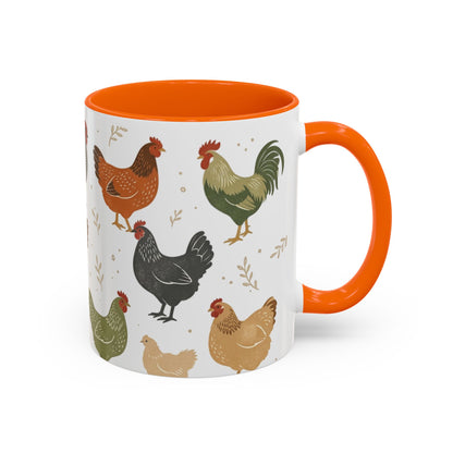 Chicken Pattern Coffee Mug (11/15 oz)