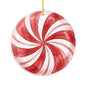 Peppermint Swirl Ceramic Ornament
