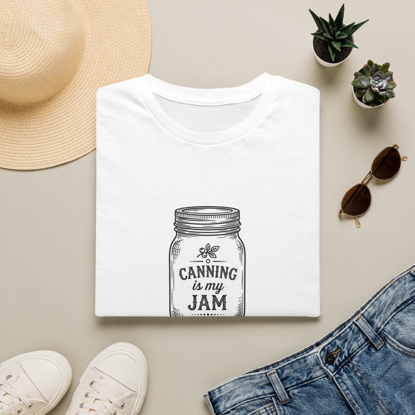Canning Is My Jam T‑Shirt — Vintage Mason Jar Graphic Tee for Canning Lovers