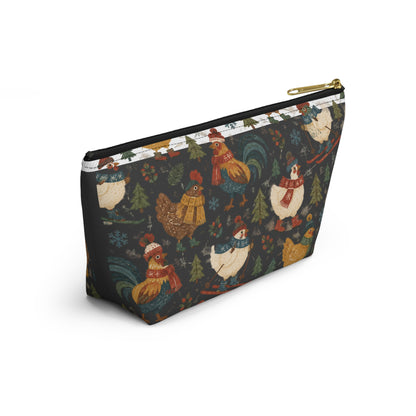 Festive Winter Farm Animals Accessory Pouch