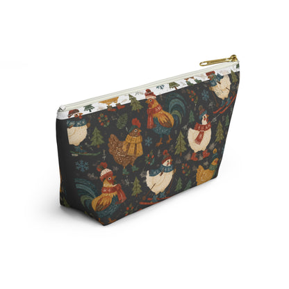 Festive Winter Farm Animals Accessory Pouch