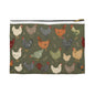 Chicken Autumn Accessory Pouch