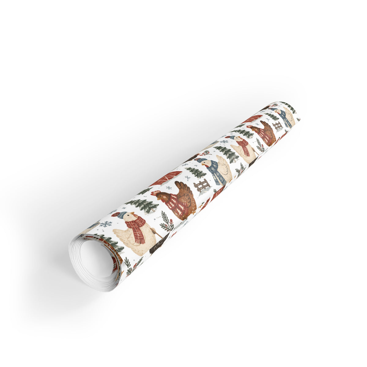 Light Winter Chickens Gift Wrapping Paper
