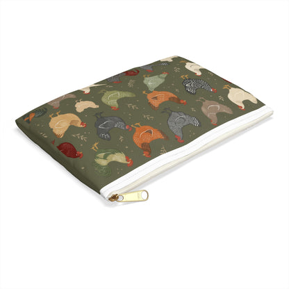Chicken Autumn Accessory Pouch