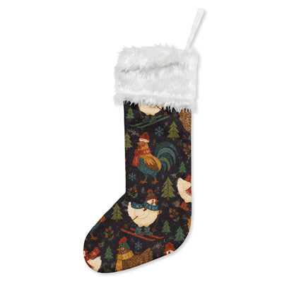 Christmas Stocking – Cozy Chicken Pattern