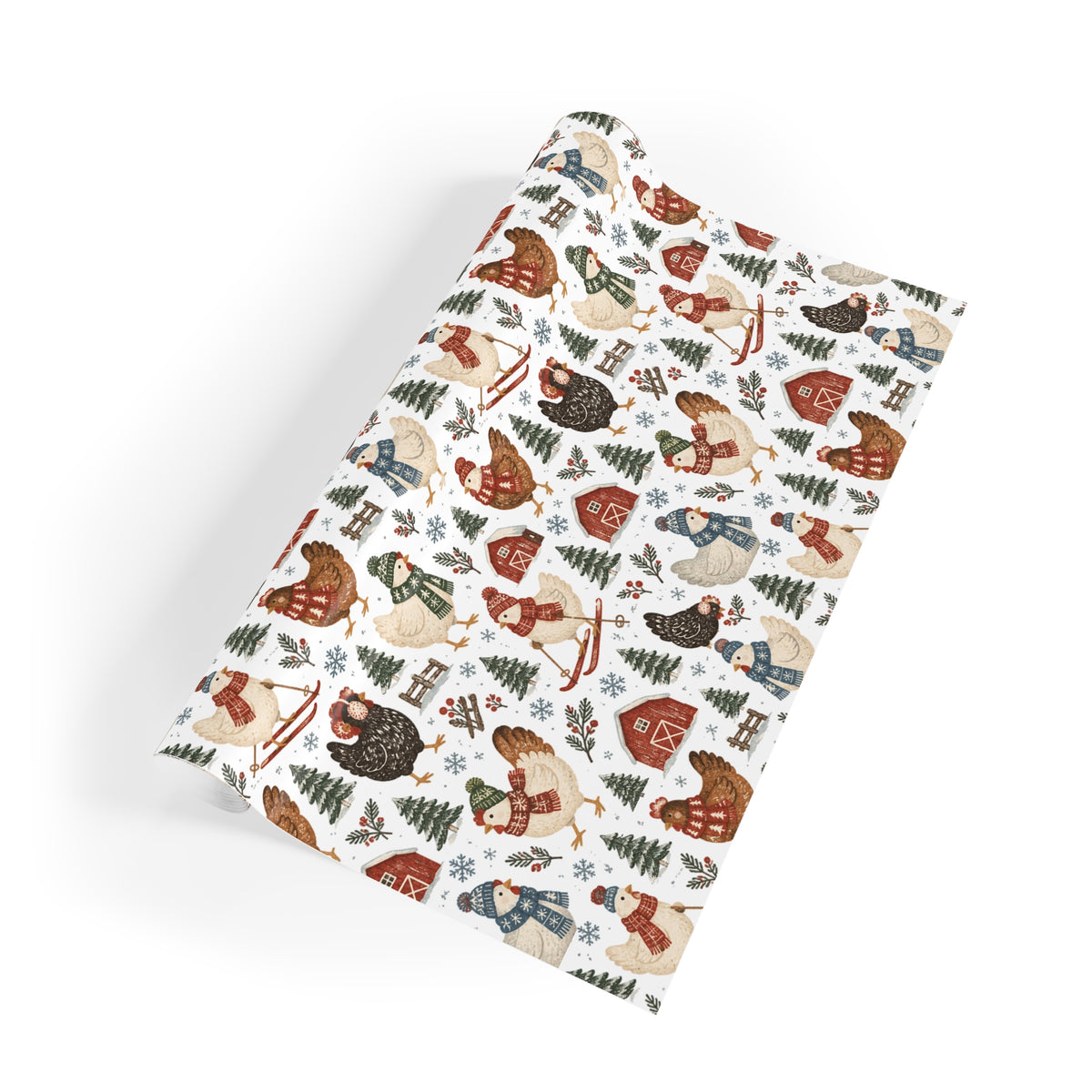 Light Winter Chickens Gift Wrapping Paper