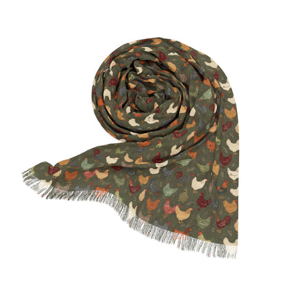 Autumn Chicken Pattern Light Scarf
