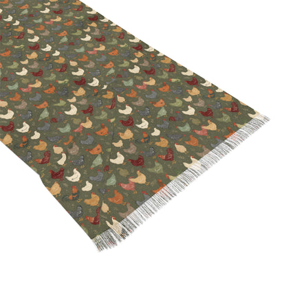Autumn Chicken Pattern Light Scarf